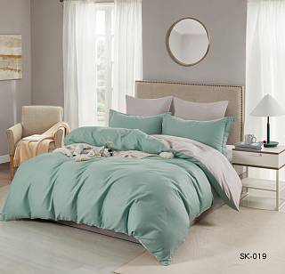 КПБ сатин однотонный комбинир-й, р. 2-сп., SK019 (М)