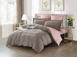 КПБ сатин однотонный комбинир-й, р. 2-сп., SK005 (М)